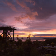 22)夏の朝焼けです
